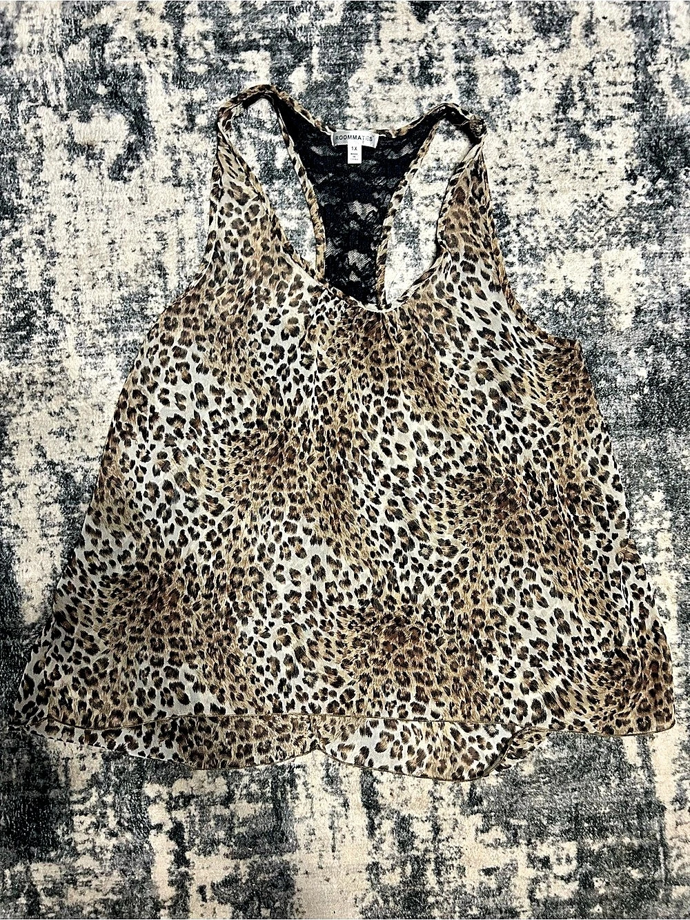 Roommates Leopard Print Tank Top Size XL Like New